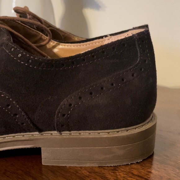 Calvin Klein suede leather brown oxford tie lace up shoes - Picture 5 of 8